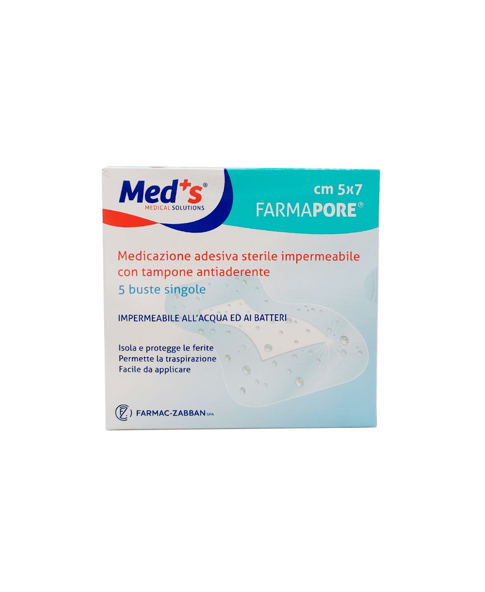 PVS-SPA - medicazione-adesiva-impermeabile-farmapore-cm-5×7-confezione-5-pezzi